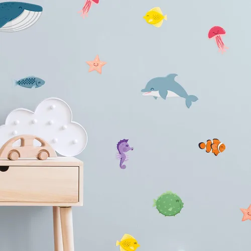 Vista 27 de Teddylabels - Calcomanías de Animales Árticos - Pegatinas de Pared Fáciles de Aplicar y Removibles: Transforma el Dormitorio de tus Niños Pequeños