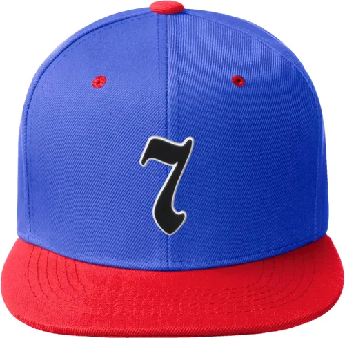 Vista 424 de Daxton Gorra clásica con visera de billete plano con letras del alfabeto inglés antiguo de la A a la Z