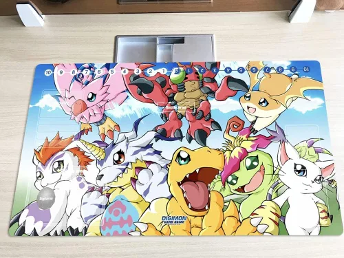 Vista 2 de Nuevo DTCG Duel Playmat Digimon Diaboromon Juego de cartas coleccionables TCG CCG Alfombrilla + Bolsa gratis (ZD002-14-SM)