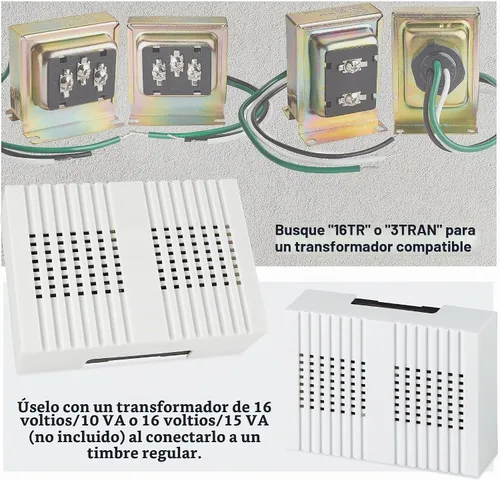Vista 5 de Newhouse Hardware CHM4 timbre de puerta, Blanco