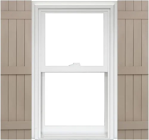 Vista 12 de Polaris Homeside 4 Board and Batten Joined Vinyl Shutters - 1 par de persianas de vinilo de 14-1/2 pulgadas x 31 pulgadas - 022 Chocolate