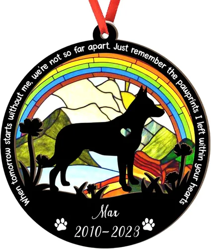 Vista 65 de Adorno personalizado para atrapasoles de sabueso afgano, adorno de Navidad de sabueso afgano, regalo para perro amante, sabueso afgano conmemorativo