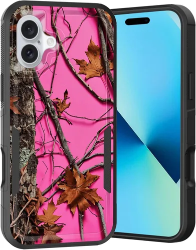 Vista 137 de Funda para iPhone Air, doble capa híbrida resistente resistente a prueba de golpes de policarbonato duro + funda protectora de silicona suave
