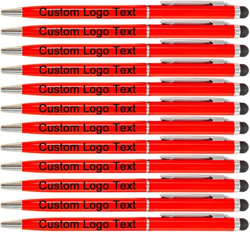 Vista 14 de Bolígrafos personalizados con nombre, icono, logotipo, texto, bolígrafo personalizado con lápiz capacitivo para iglesia de negocios, 100