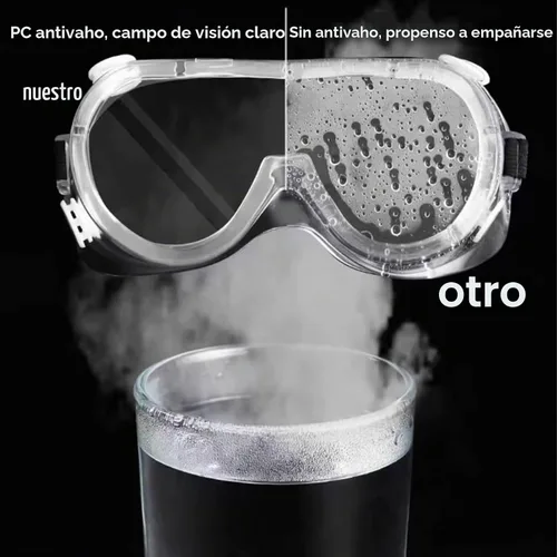 Vista 5 de Gafas de seguridad 6 unidades - Gafas de protección antiempañamiento - Lentes transparentes ajustables, protección ocular suave y ligera