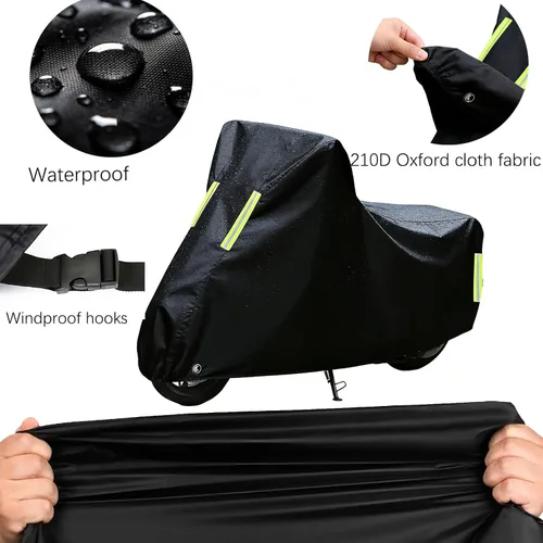 Vista 3 de Funda para motocicleta Tornax M 1, cubierta para motocicletas, ciclomotor, cubierta impermeable para el clima, protección solar al aire libre
