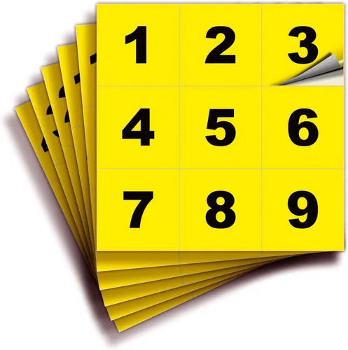 Vista 31 de iSYFIX Calcomanías negras de números consecutivos – 1 a 50, 1 pulgada, 1 juego – Vinilo autoadhesivo de alta calidad ideal para inventario