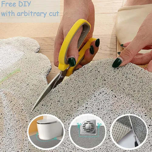 Vista 5 de Shower Mat Bathtub Mat Non-Slip - 20x32in/1.6x2.6ft, Soft Comfort Bath Mat with Drainage Holes, PVC Loofah Massage Bathmat for Shower, Tub