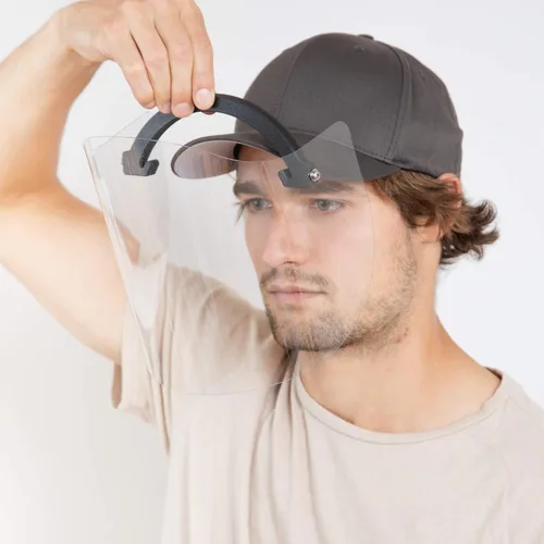 Vista 3 de HatShield - Gorra de béisbol con tapa, Negro