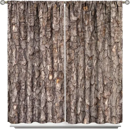 Vista 70 de Cortinas opacas de camuflaje de bosque, animales salvajes, osos, ciervos, alces, con bolsillo para barra, para sala de estar, dormitorio, decoración