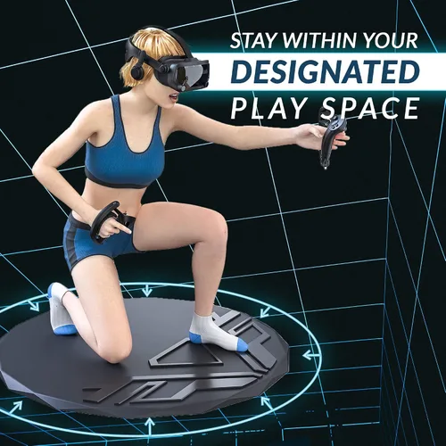 Vista 2 de Skywin VR Mat Round - 35" Virtual Reality Matt Helps Determine Direction and Position of Your Feet During Game, Prevents Players from Hitting and