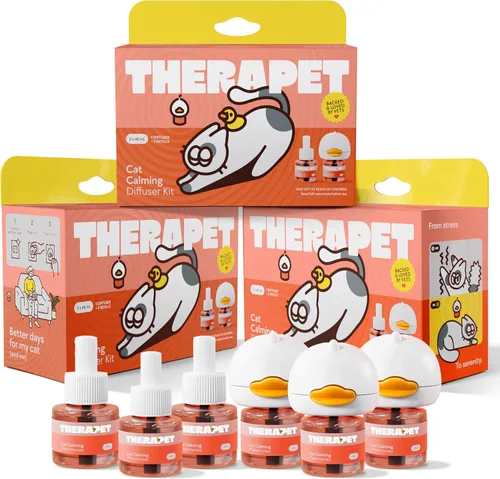 Vista 9 de TherapetMD Difusor calmante para gatos de 60 días - Difusor de feromonas para gatos para estrés, pulverización de orina, lucha contra gatos