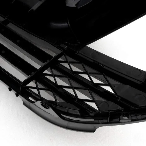 Vista 6 de Parrilla delantera superior e inferior cromada compatible con Honda CR-V 2007 2008 2009 Rejilla superior e inferior cromada