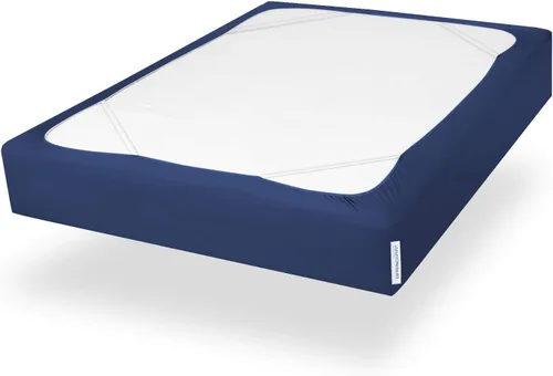 Vista 13 de Funda de somier tamaño Queen con material tejido suave y elástico, solo cubre lados, alternativa para falda de cama, resistente a las arrugas y a