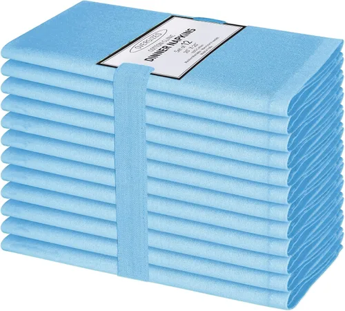 Vista 16 de Cotton Clinic Servilletas de tela 100% algodón extra grandes de 20 x 20 pulgadas, juego de 4 servilletas de mesa suaves y duraderas reutilizables