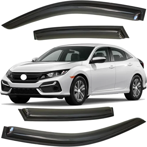 Vista 55 de Viseras para ventanas para Mazda 3 Sedán 4 puertas 2004 2005 2006 2007 2008 2009 estilo JDM Mugen, deflector de viento, protector solar y de lluvia