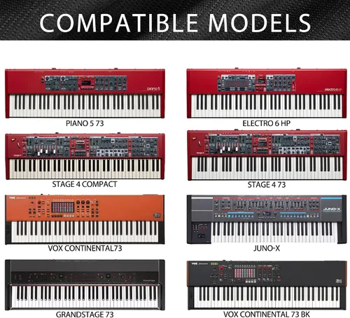 Vista 6 de Musiin Funda de teclado prémium de 73 teclas compatible con KORG Grandstage