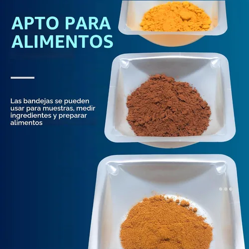 Vista 6 de Pesar barcos medianos 3.4 fl oz, paquete de 125 bandejas de plástico