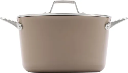 Vista 7 de Calphalon® Premier Horno holandés antiadherente de cerámica de 7 qt. con tapa, Azul medianoche