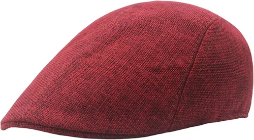 Vista 11 de meioro Gorra plana de verano para hombre, tejido de paja de lino, de algodón, transpirable, Gatsby Irish Cabbie Ivy Cap Caqui