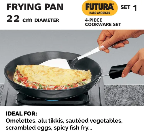 Vista 8 de Futura - Juego de utensilios de cocina anodizados duros, 4 piezas (LS1)