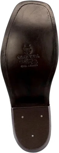 Vista 5 de Jazmin - Botas vaqueras con bordado floral para niñas pequeñas, color marrón, punta cuadrada, TRUE
