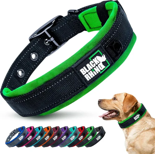 Vista 19 de Black Rhino - The Comfort Collar - Collar de perro acolchado de neopreno ultra suave para todas las razas. Resistente, ajustable, reflectante