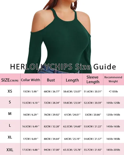 Vista 6 de HERLOLLYCHIPS Camisas acanaladas ajustadas de manga larga abombada para mujer