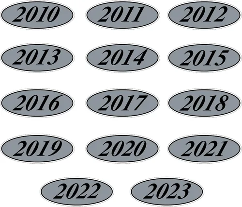 Vista 5 de EZ-Line - Calcomanías ovaladas para parabrisas de automóvil, suministros de vinilo grandes para concesionarios, 14 docenas de Pro Pack 1 docena cada