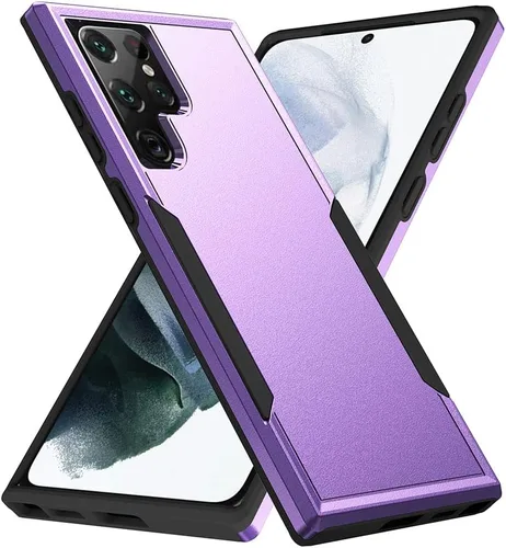 Vista 5 de Funda para Samsung Galaxy S22 Ultra, amortiguador+duradera+funda a prueba de golpes para Galaxy S22 Ultra, azul