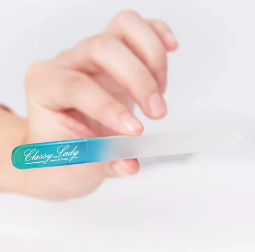 Vista 6 de ClassyLady Beauty - Lima de uñas de cristal, color azul, paquete de 3