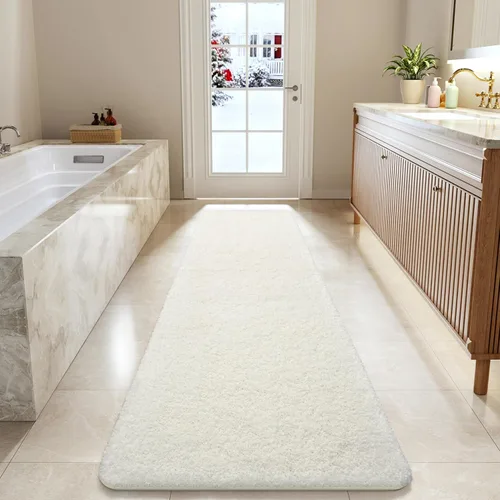 Vista 39 de LOCHAS Alfombra de baño de microfibra antideslizante de 36 x 24 pulgadas Gris