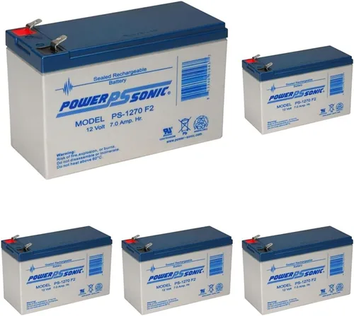 Vista 4 de Powersonic PS-1270F2 - 12 Volt/7 Amp batería sellada de ácido de plomo con conectores con Fast-on 0.250