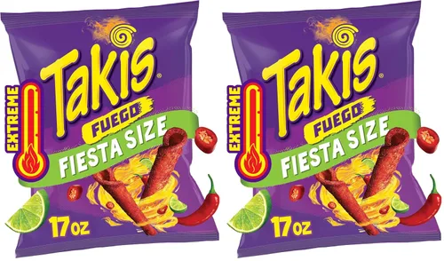 Vista 14 de Takis Intense Nacho - Bolsa tamaño Fiesta de 17 onzas, con sabor a queso, no picante, chips de tortilla enrollados
