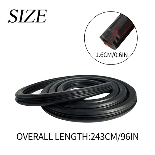 Vista 5 de Junta de tapa de enfriador de silicona para enfriador YETI 20qt, 45qt, 70qt, 110qt, tira de sellado de reemplazo de enfriador, Negra, 8 pies