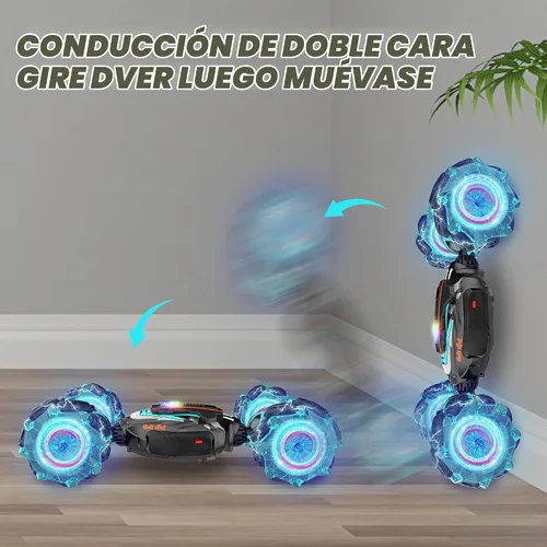 Vista 3 de Coche de Control Remoto, Coche de Acrobacias RC con Detección de Gestos, 4WD Transformable Fuera de Carretera para Girar, Coches RC de 2.4Ghz
