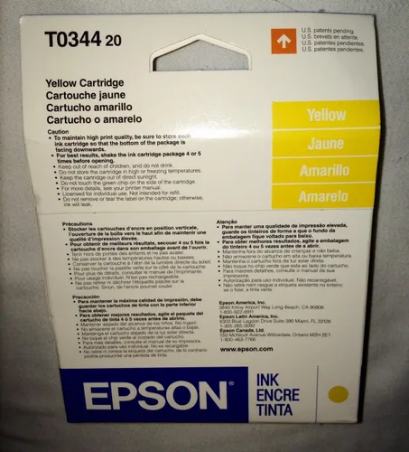 Vista 2 de Epson T034420 Cartucho de inyección de tinta amarillo para Epson Stylus Photo 2200