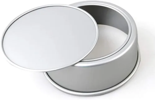 Vista 2 de Tosnail Paquete de 2 moldes redondos de aluminio para pasteles de 9 x 3 pulgadas con parte inferior extraíble