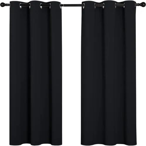 Vista 29 de Cortinas opacas para oscurecer la habitación, con aislamiento térmico, cortinas opacas con ojales para puertas y ventanas de poliéster
