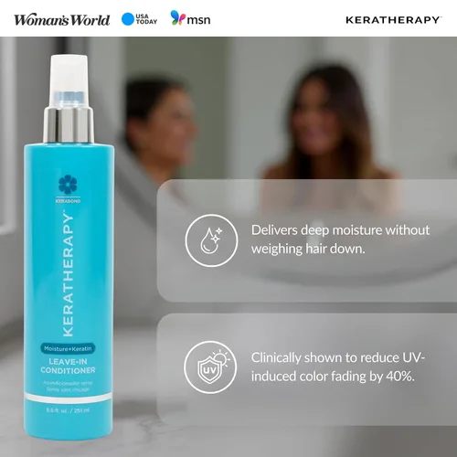 Vista 5 de Keratherapy Acondicionador hidratante sin enjuague en aerosol con infusión de queratina, 8.5 onzas líquidas, acondicionador hidratante sin enjuague