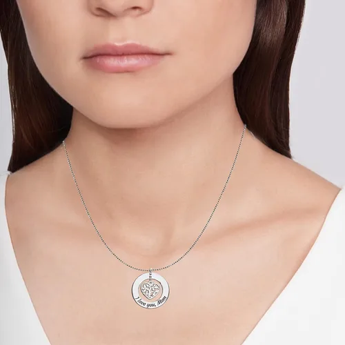 Vista 6 de LeCalla Collar con colgante de plata de ley para mujer, mamá y mamá, Plata esterlina