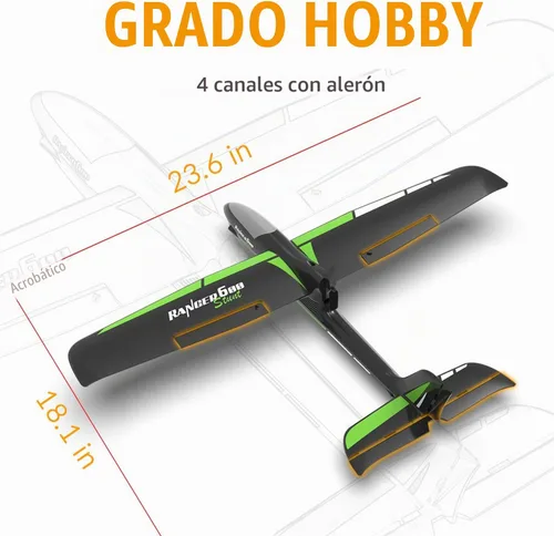 Vista 3 de VOLANTEXRC - Avión RC de nueva versión, avión de control remoto para adultos, avión RC de 4 canales con construcción de espuma duradera, 3 modos
