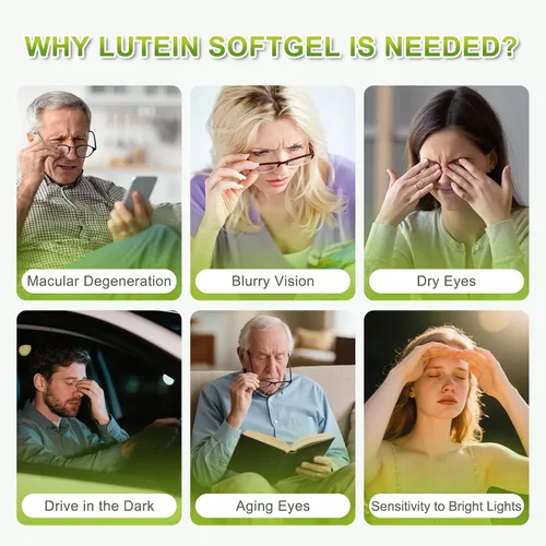 Vista 5 de Suplemento de luteína y zeaxantina, vitaminas oculares 150 cápsulas blandas, 20 mg de luteína y 4 mg de zeaxantina con vitaminas C, E, zinc, cobre