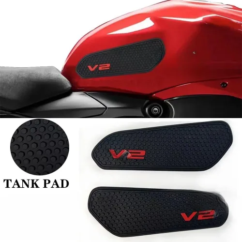 Vista 2 de Motorcycle Fuel Tank Traction Mat Side Fuel Tank Pad for Duc&ati Panigale V2 Streetfighter V2 2020 2022 Tank Pads Stickers Decal Gas Knee Grip