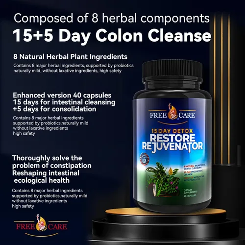 Vista 4 de Limpieza de colon 15+5 días de mejora, desintoxicación avanzada de limpieza intestinal para mujeres y hombres, laxante natural rápido para aliviar