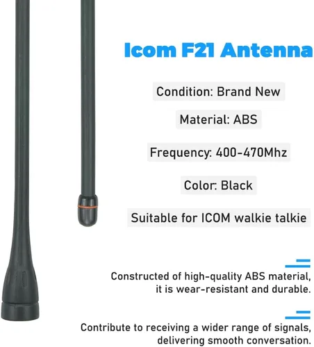 Vista 3 de Antena de repuesto para antena Icom F21 F24 F4001 F4011 F4101D F3021 F4161 F43GT F43TR Radio UHF 440-470Mhz FA-SC57U (paquete de 2)