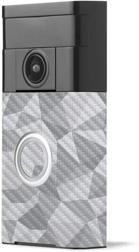 Vista 26 de MightySkins - Piel de fibra de carbono para timbre de video con anillo – Madera abstracta Acabado de fibra de carbono texturizado protector