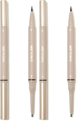 Vista 7 de SHEGLAM Lápices de cejas de doble cara Crema Impermeable Larga Duración Ojo Cejas Pluma Maquillaje - 02 Rubio