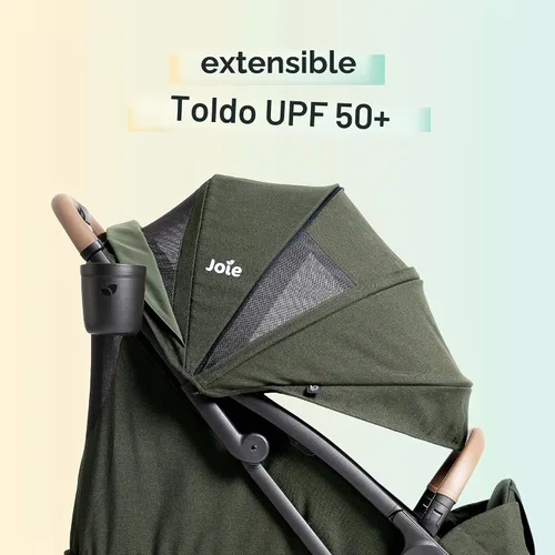 Vista 6 de Joie Nutmeg - Cochecito de viaje compacto, ligero, con plegado con una sola mano, reclinable, multiposición, para recién nacidos a niños pequeños