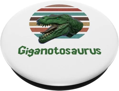 Vista 2 de Giganotosaurus Retro T rex prehistoric dinosaur Father's day PopSockets Swappable PopGrip
